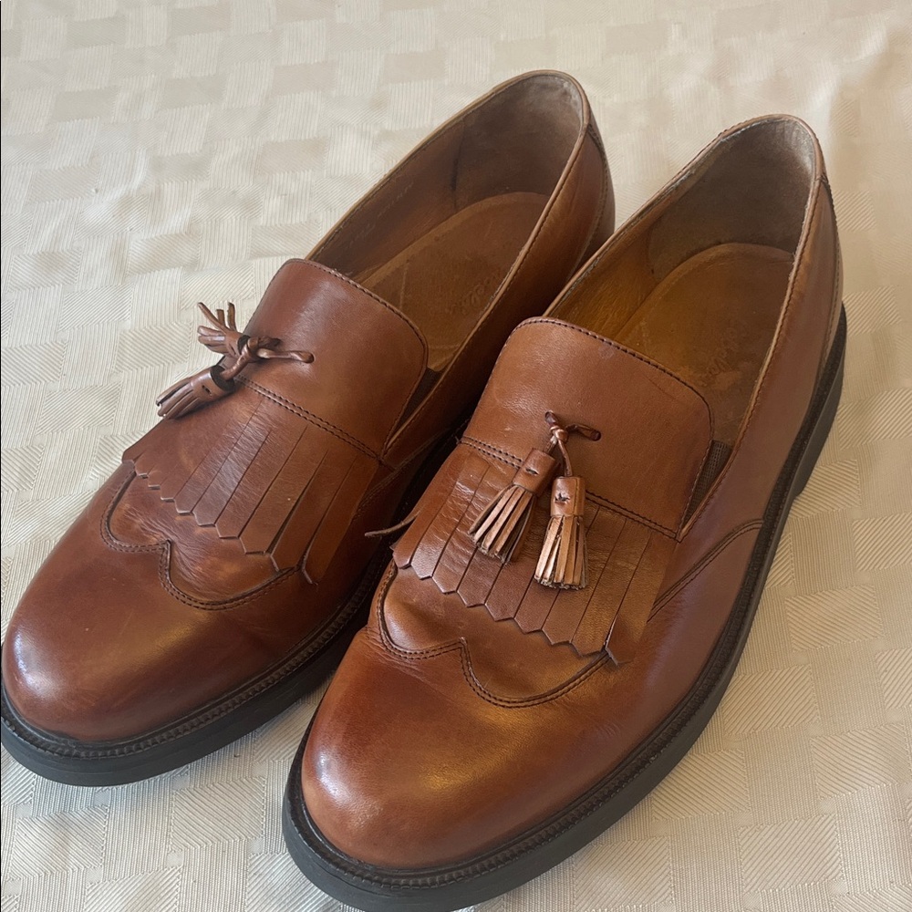 CABELA’SBrown Leather Tassel Loafers size 14